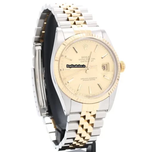 Well Made Replica Rolex Datejust 16013 Caliber 3035 Automatic Movement 36mm Gold/steel Case Mens/unisex Watch - Image 8