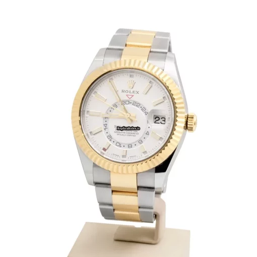 Amazing Fake Rolex Sky-dweller 326933 Automatic Movement 42mm Gold/steel Case Mens/unisex Watch