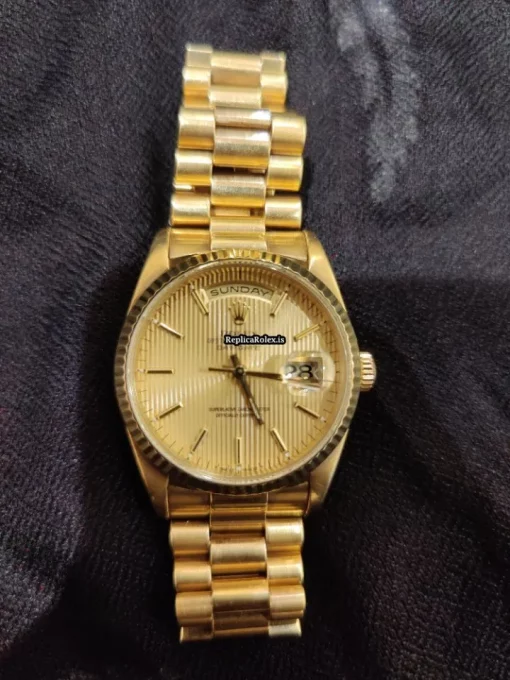 Mind-boggling Fakes Rolex Day-date 36 18238 Caliber 3155 Automatic Movement 36mm Yellow Gold Case Mens/unisex Watch