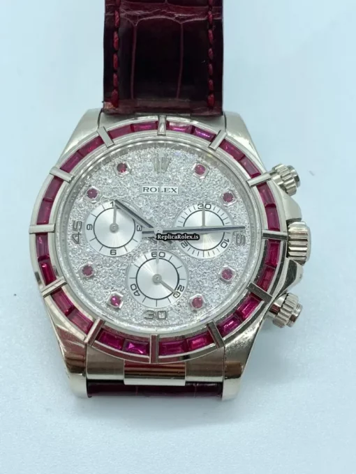 Epic Fake Rolex Daytona 16589 Caliber 4030 Automatic Movement 39mm White Gold Case Mens/unisex Watch - Image 14