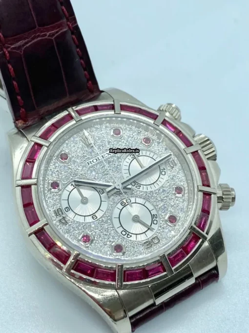 Epic Fake Rolex Daytona 16589 Caliber 4030 Automatic Movement 39mm White Gold Case Mens/unisex Watch - Image 5