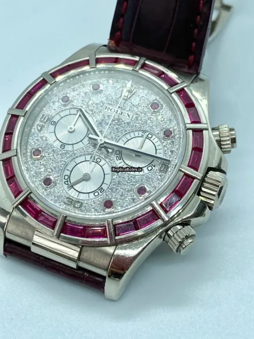 Epic Fake Rolex Daytona 16589 Caliber 4030 Automatic Movement 39mm White Gold Case Mens/unisex Watch - Image 6