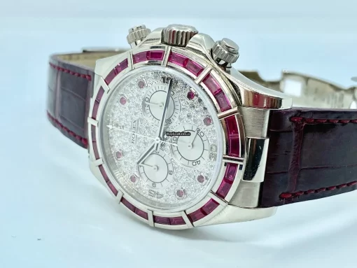 Epic Fake Rolex Daytona 16589 Caliber 4030 Automatic Movement 39mm White Gold Case Mens/unisex Watch - Image 9