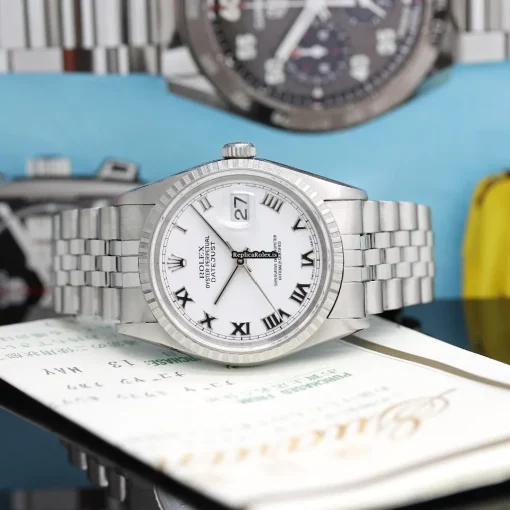 Defect Copy Rolex Datejust 16220 Caliber 3135 Automatic Movement 36x44mm Steel Case Mens/unisex Watch
