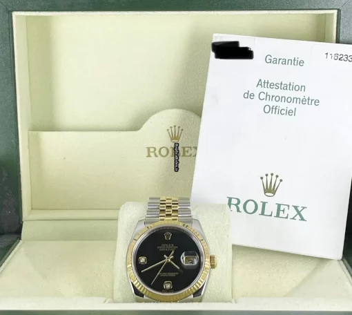 Mind-boggling Fake Rolex Datejust 116233 Caliber 3135 Automatic Movement 36mm Gold/steel Case Mens/unisex Watch - Image 7