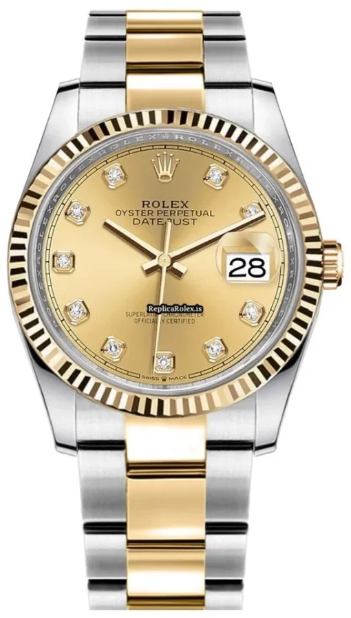 1:1 Copy Rolex Datejust 126233 Caliber 3235 Automatic Movement 36mm Gold/steel Case Mens/unisex Watch