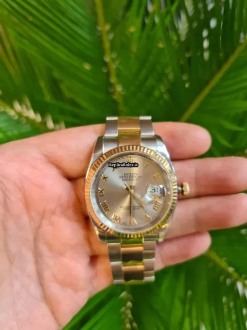 Nice Replica Rolex Datejust 116233 Caliber 3135 Automatic Movement 36mm Gold/steel Case Mens/unisex Watch - Image 6