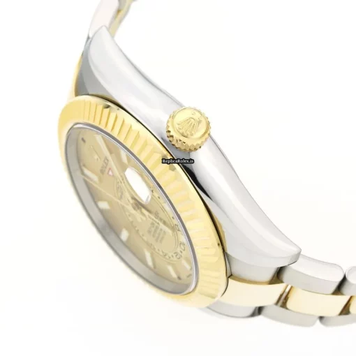 Lovely Knockoff Rolex Sky-dweller 326933 Automatic Movement 42mm Gold/steel Case Watch - Image 3