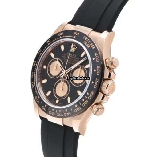 Awesome Replica Rolex Daytona 116515ln Caliber 4130 Automatic Movement 40mm Rose Gold Case Watch - Image 2