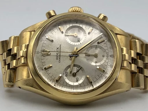 Durable Replica Rolex Chronograph 6238 Manual Winding Movement 37mm Yellow Gold Case Mens/unisex Watch - Image 7