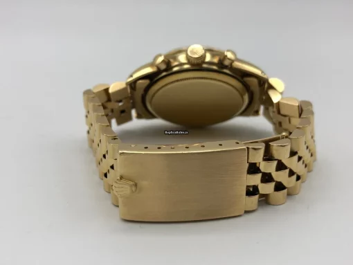 Durable Replica Rolex Chronograph 6238 Manual Winding Movement 37mm Yellow Gold Case Mens/unisex Watch - Image 8