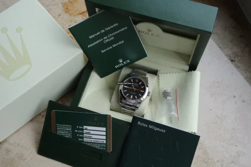 Well Made Copy Rolex Milgauss 116400 Caliber 3131 Automatic Movement 40mm Steel Case Mens/unisex Watch - Image 7