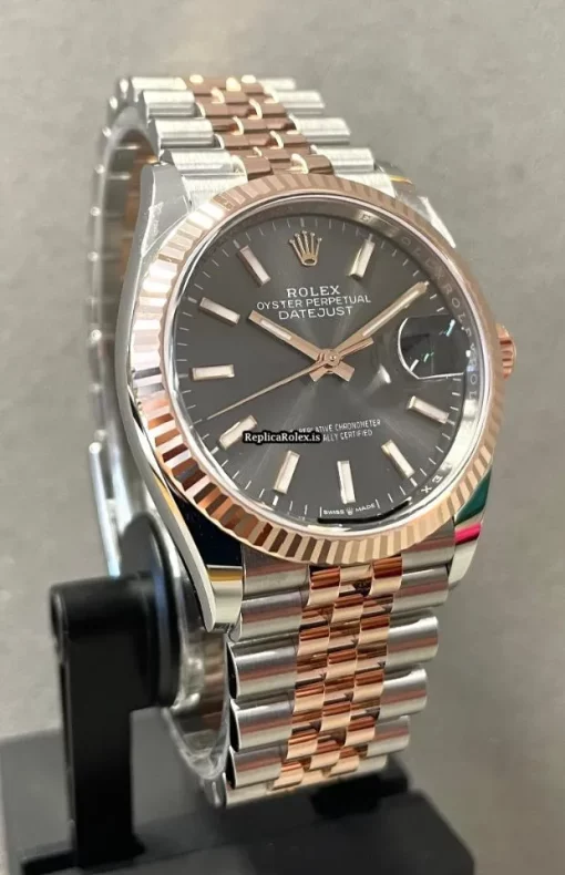 Inexpensive Replica Rolex Datejust 126231-0013 Caliber 3235 Automatic Movement 36mm Gold/steel Case Mens/unisex Watch - Image 2