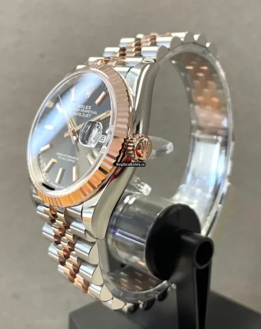 Inexpensive Replica Rolex Datejust 126231-0013 Caliber 3235 Automatic Movement 36mm Gold/steel Case Mens/unisex Watch - Image 4