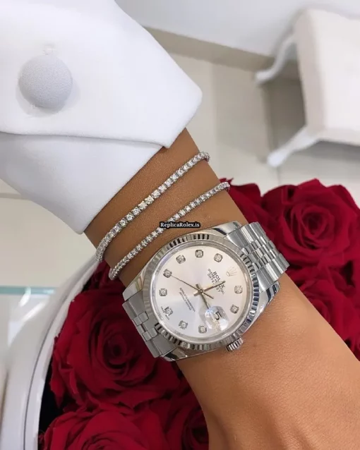 High Quality Imitation Rolex Datejust 116234 Caliber 3135 Automatic Movement 36mm White Gold Case Mens/unisex Watch - Image 7