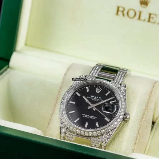 Remarkable Replica Rolex Oyster Perpetual Date 115200 Caliber 3135 Automatic Movement 34mm Steel Case Mens/unisex Watch - Image 7