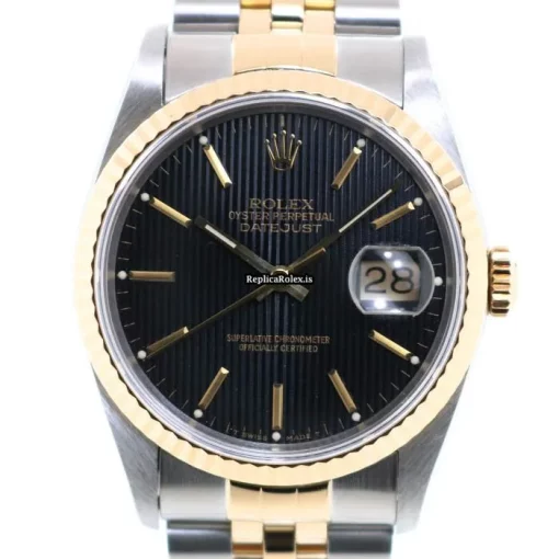 Swiss Replica Rolex Datejust 16233 Automatic Movement 36mm Gold/steel Case Mens/unisex Watch - Image 2