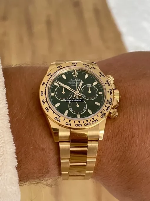 Incredible Replica Rolex Daytona 116508 Caliber 4130 Automatic Movement 40mm Yellow Gold Case Mens/unisex Watch - Image 3