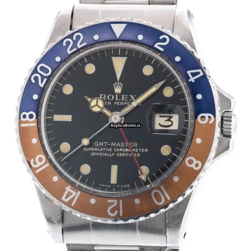 Neat Replica Rolex Gmt-master 1675 Caliber 1570 Automatic Movement 40mm Steel Case Mens/unisex Watch