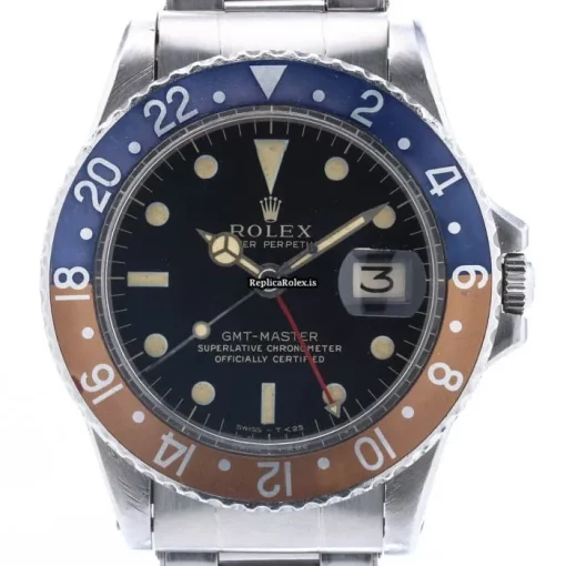 Neat Replica Rolex Gmt-master 1675 Caliber 1570 Automatic Movement 40mm Steel Case Mens/unisex Watch - Image 2