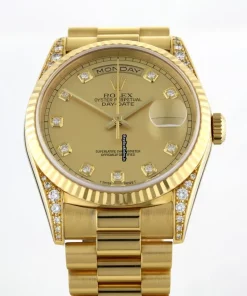 Lovely Fake Rolex Day-date 18338 Automatic Movement 36mm Yellow Gold Case Watch