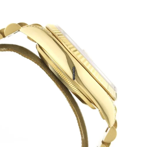 Lovely Fake Rolex Day-date 18338 Automatic Movement 36mm Yellow Gold Case Watch - Image 6