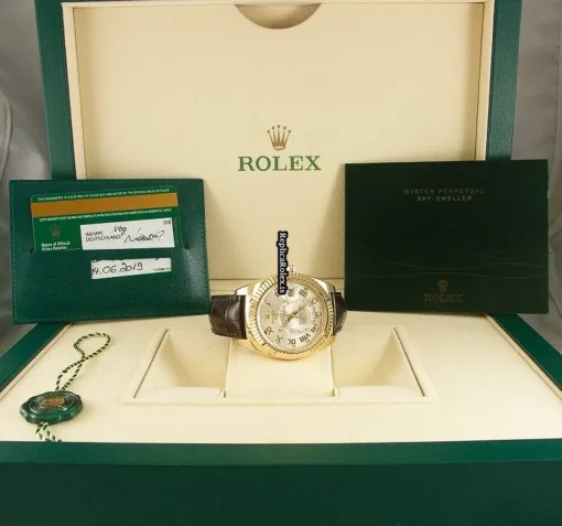 Superior Clone Rolex Sky-dweller 326138 Automatic Movement 42mm Yellow Gold Case Mens/unisex Watch - Image 3