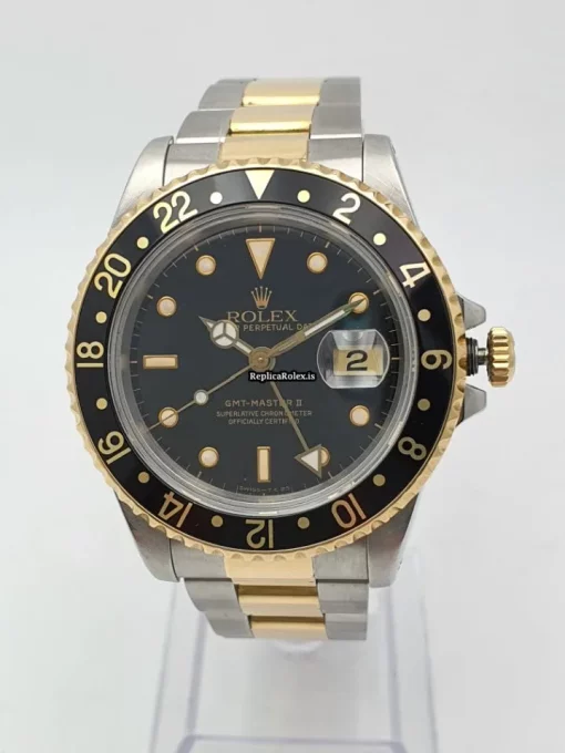 Inexpensive Replica Rolex Gmt-master II 16713 Caliber 3185 Automatic Movement 40mm Gold/steel Case Mens/unisex Watch