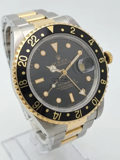 Inexpensive Replica Rolex Gmt-master II 16713 Caliber 3185 Automatic Movement 40mm Gold/steel Case Mens/unisex Watch - Image 2