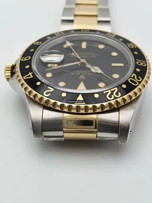Inexpensive Replica Rolex Gmt-master II 16713 Caliber 3185 Automatic Movement 40mm Gold/steel Case Mens/unisex Watch - Image 5