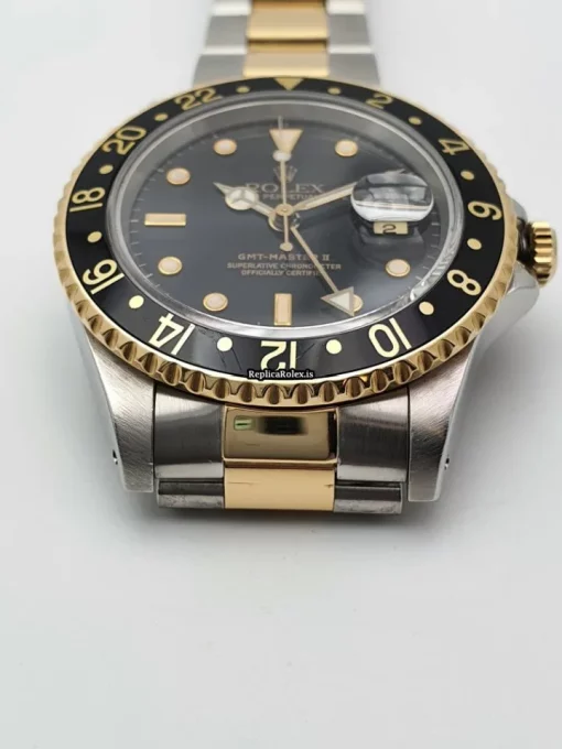 Inexpensive Replica Rolex Gmt-master II 16713 Caliber 3185 Automatic Movement 40mm Gold/steel Case Mens/unisex Watch - Image 6