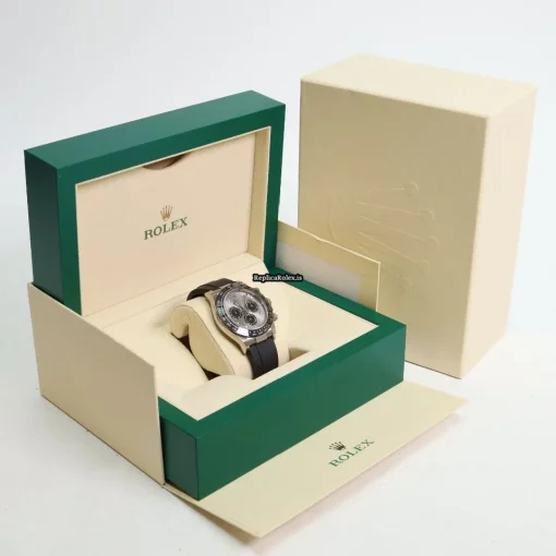 Unique Fake Rolex Daytona 116519ln Caliber 4130 Automatic Movement 40mm White Gold Case Mens/unisex Watch - Image 9