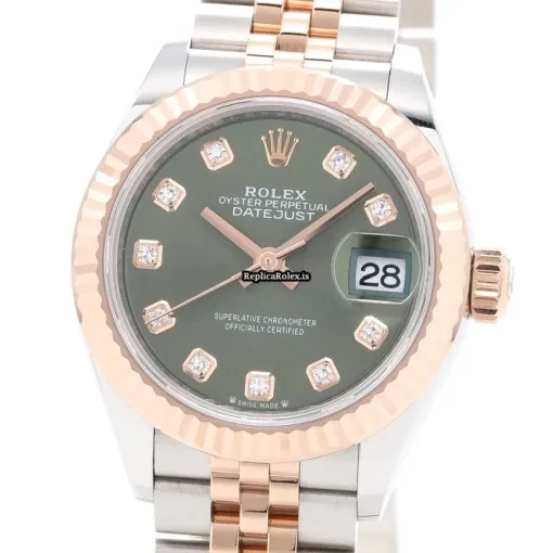 Suitable Replica Rolex Lady-datejust 279171g Caliber 2236 Automatic Movement 28mm Gold/steel Case Womens Watch