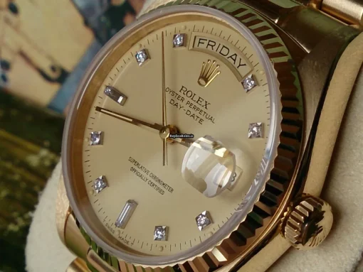 Defect Fake Rolex Day-date 36 18038 Automatic Movement Yellow Gold Case Mens/unisex Watch