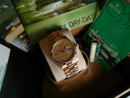 Defect Fake Rolex Day-date 36 18038 Automatic Movement Yellow Gold Case Mens/unisex Watch - Image 15