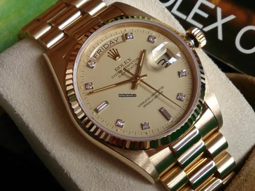 Defect Fake Rolex Day-date 36 18038 Automatic Movement Yellow Gold Case Mens/unisex Watch - Image 6