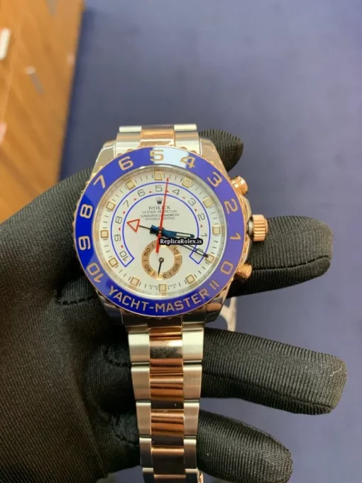 Cool Replica Rolex Yacht-master II 116681 Caliber 4160 Automatic Movement 44mm Gold/steel Case Mens/unisex Watch - Image 7