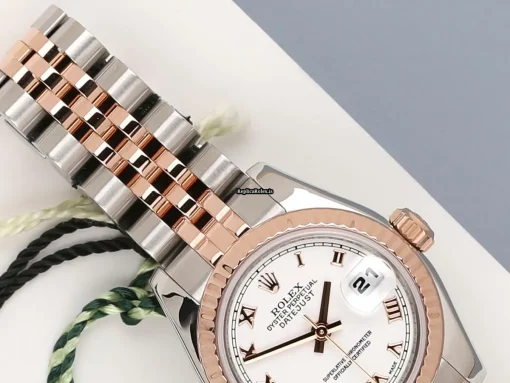 Top Fake Rolex Lady-datejust 179171 Automatic Movement 26mm Gold/steel Case Watch - Image 3