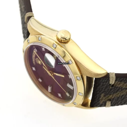 Ideal Replica Rolex Day-date 36 18038 Automatic Movement 36mm Yellow Gold Case Watch - Image 4