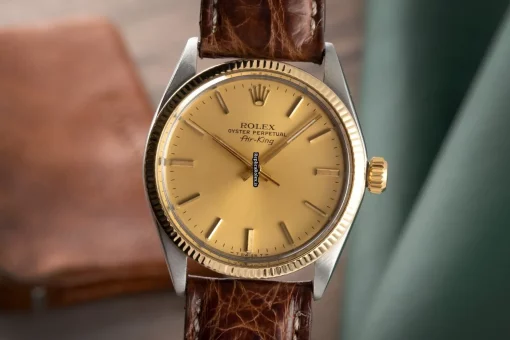 Neat Fake Rolex Air King 5501 Caliber 1570 Automatic Movement 34mm Gold/steel Case Mens/unisex Watch