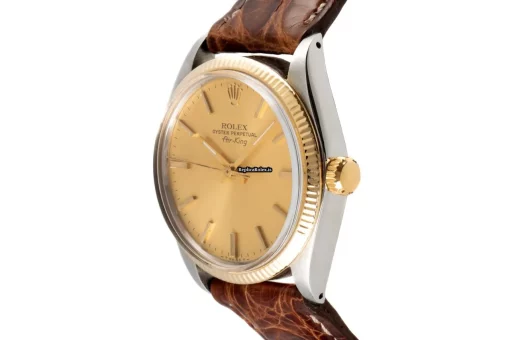 Neat Fake Rolex Air King 5501 Caliber 1570 Automatic Movement 34mm Gold/steel Case Mens/unisex Watch - Image 5