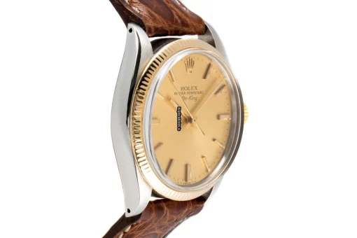 Neat Fake Rolex Air King 5501 Caliber 1570 Automatic Movement 34mm Gold/steel Case Mens/unisex Watch - Image 6