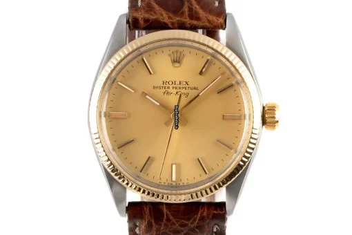Neat Fake Rolex Air King 5501 Caliber 1570 Automatic Movement 34mm Gold/steel Case Mens/unisex Watch - Image 7