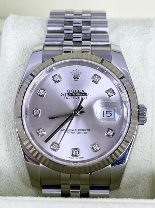 Defect Fake Rolex Datejust 116234 Caliber 3135 Automatic Movement 36mm Steel Case Mens/unisex Watch - Image 3