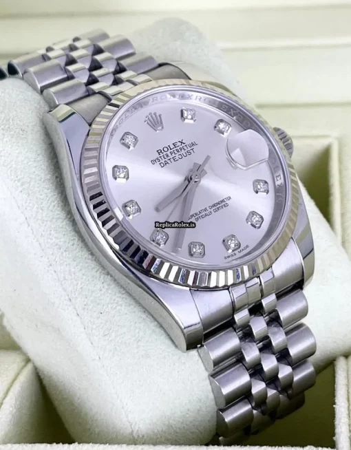 Defect Fake Rolex Datejust 116234 Caliber 3135 Automatic Movement 36mm Steel Case Mens/unisex Watch - Image 4