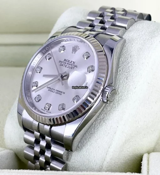 Defect Fake Rolex Datejust 116234 Caliber 3135 Automatic Movement 36mm Steel Case Mens/unisex Watch - Image 5
