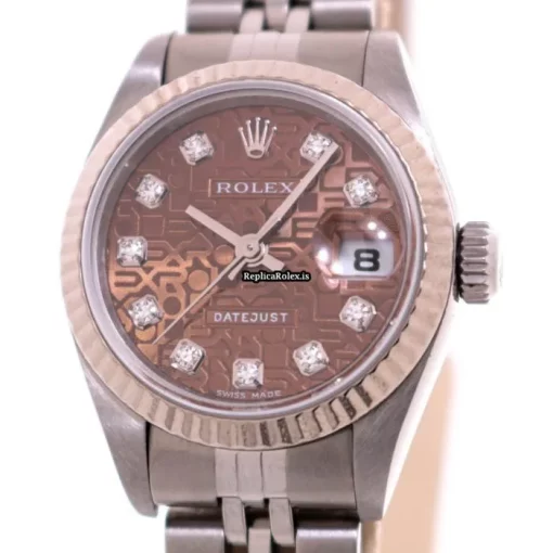 Luxury Fake Rolex Lady-datejust 79174g Caliber 2235 Automatic Movement 26mm Gold/steel Case Womens Watch