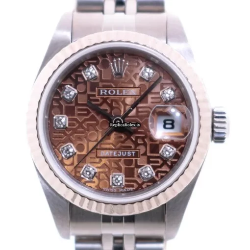 Luxury Fake Rolex Lady-datejust 79174g Caliber 2235 Automatic Movement 26mm Gold/steel Case Womens Watch - Image 2