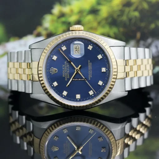Marvellous Replica Rolex Datejust 16233 Caliber 3135 Automatic Movement 36x42mm Gold/steel Case Mens/unisex Watch - Image 2