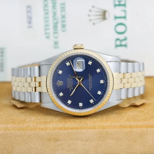 Marvellous Replica Rolex Datejust 16233 Caliber 3135 Automatic Movement 36x42mm Gold/steel Case Mens/unisex Watch - Image 5